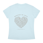 Rooted in Love Women's Floral Heart Tee – 1 Corinthians 13
