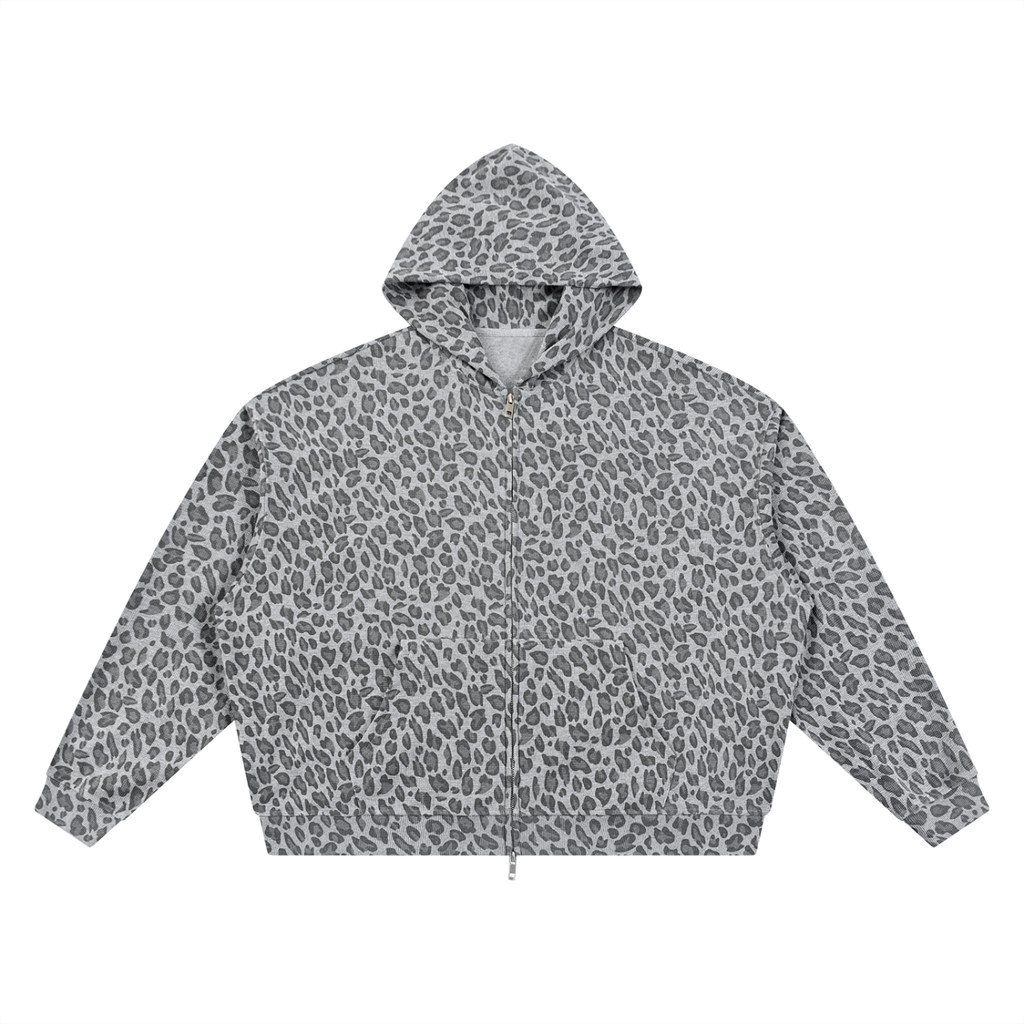 Rooted in Christ Leopard Zip Hoodie