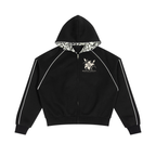 Surrounded by His Goodness | Women's Leopard-Lined Zip-Up Hoodie