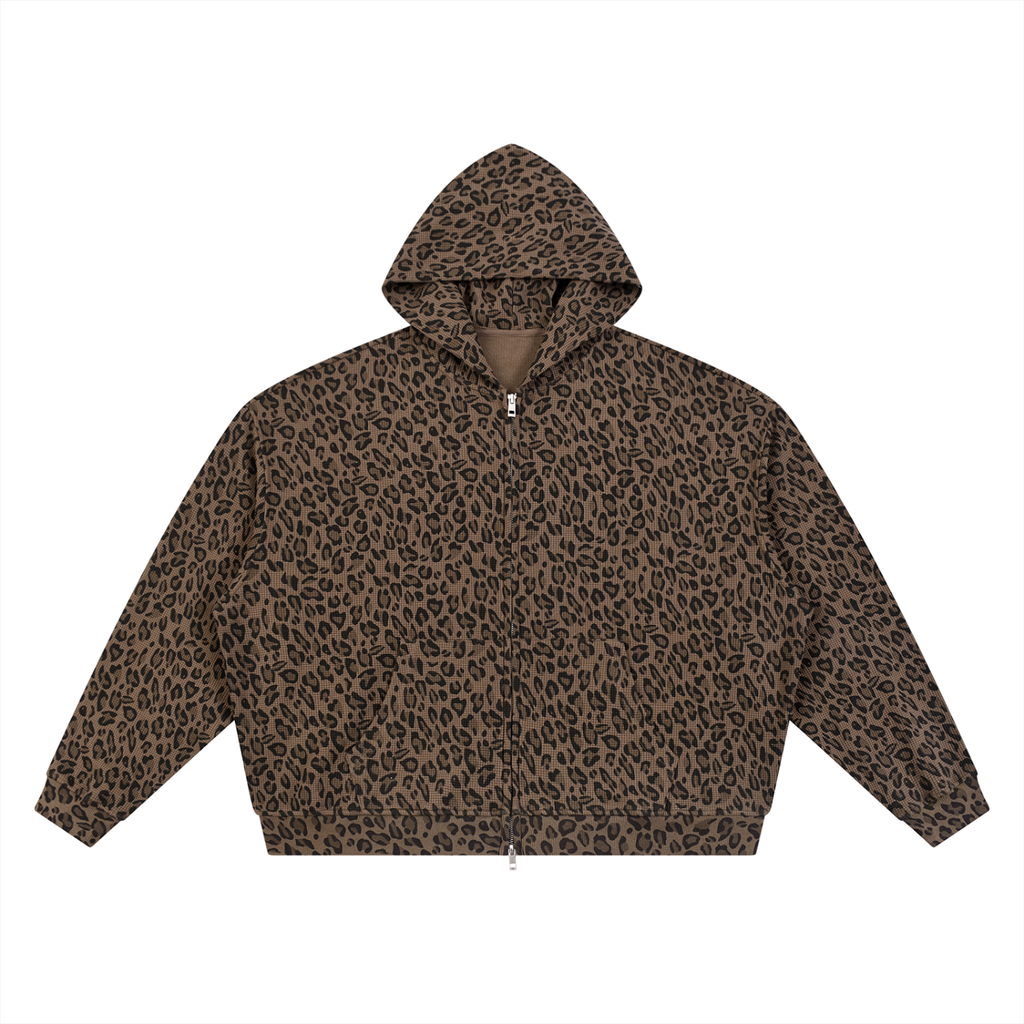 Rooted in Christ Leopard Zip Hoodie