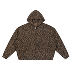 Rooted in Christ Leopard Zip Hoodie