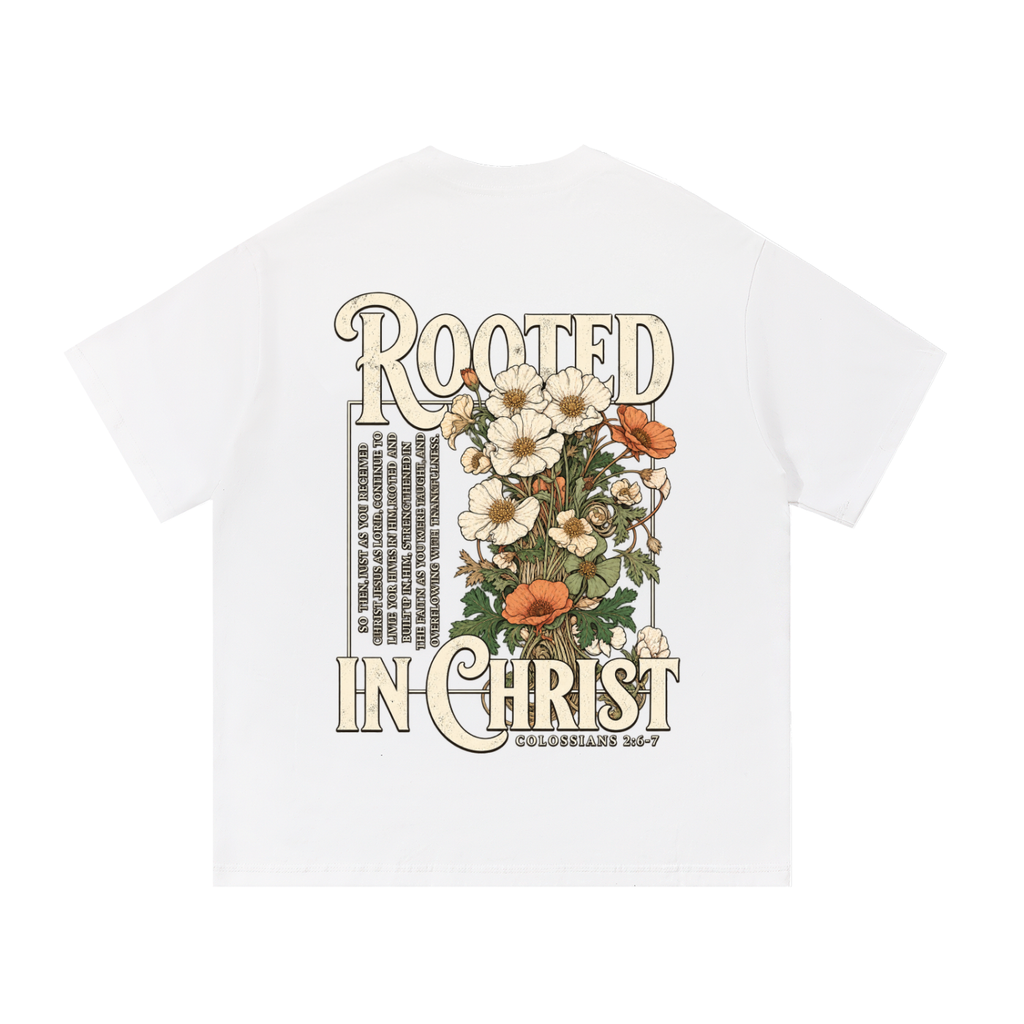 Rooted in Christ | Vintage Floral Christian Tee