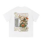 Rooted in Christ | Vintage Floral Christian Tee