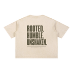 Rooted. Humble. Unshaken. Men’s Tee | Micah 6:8 Christian Shirt