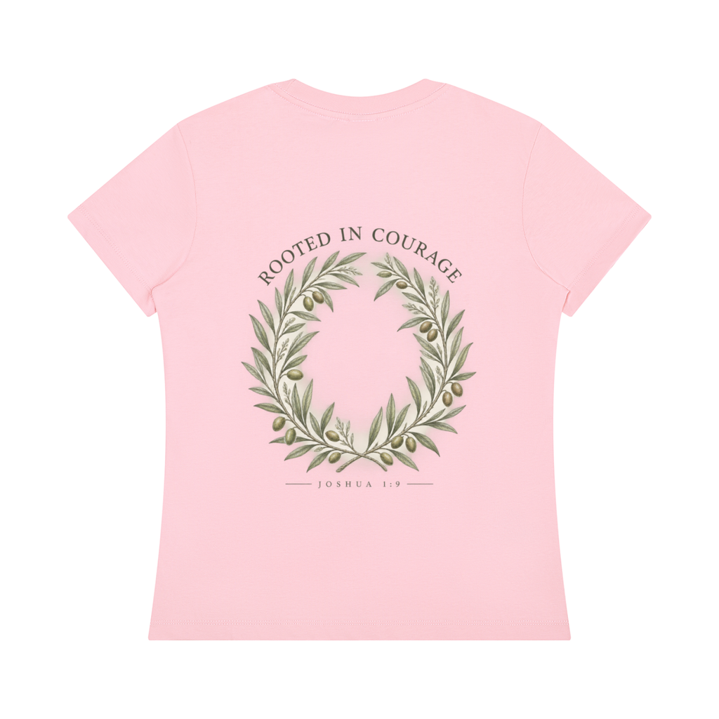 Rooted in Courage Women's Tee | Joshua 1:9 Christian T-Shirt