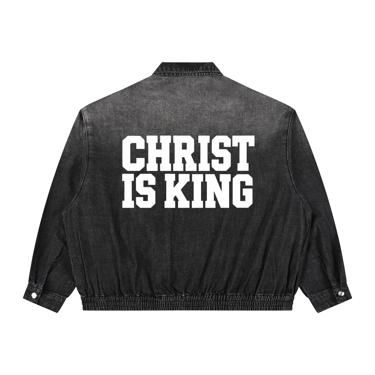 Christ Is King Unisex Denim Jacket | Rooted & Co. Apparel