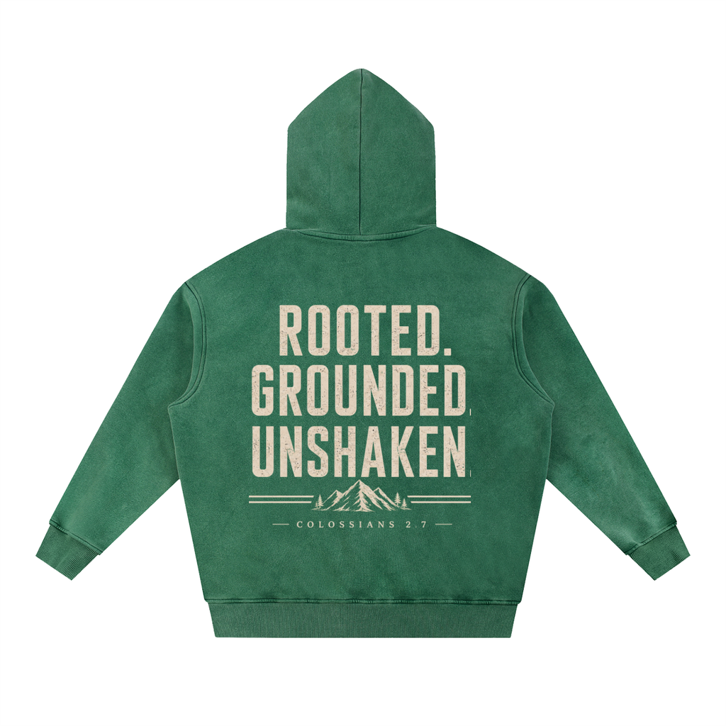 Rooted. Grounded. Unshaken. Men's Heavyweight Hoodie
