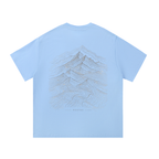 Rooted Topographic Mountain Men’s Tee | Minimal Christian Outdoor Shirt