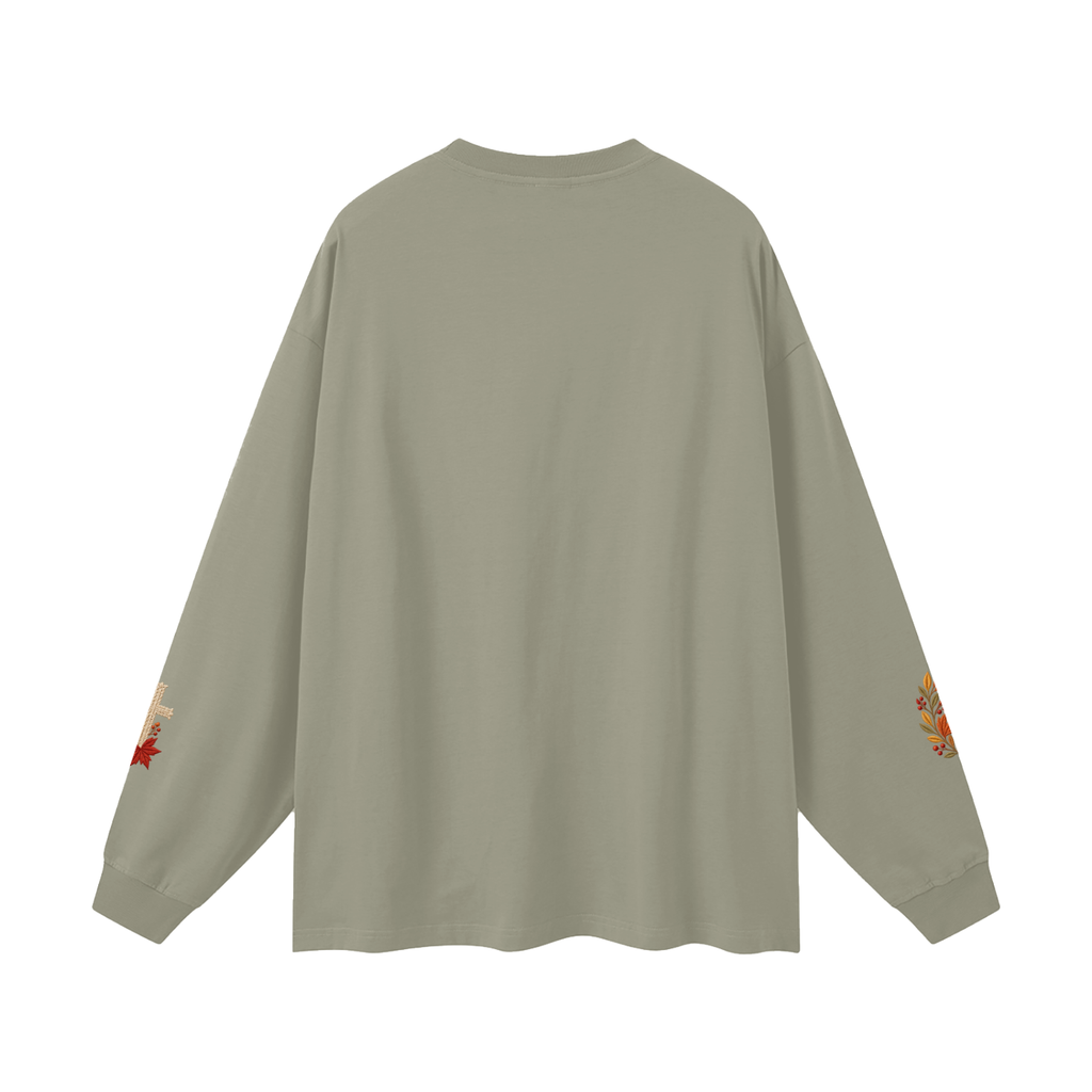 Fall for Jesus — He Never Leaves | Women’s Christian Fall Sweatshirt