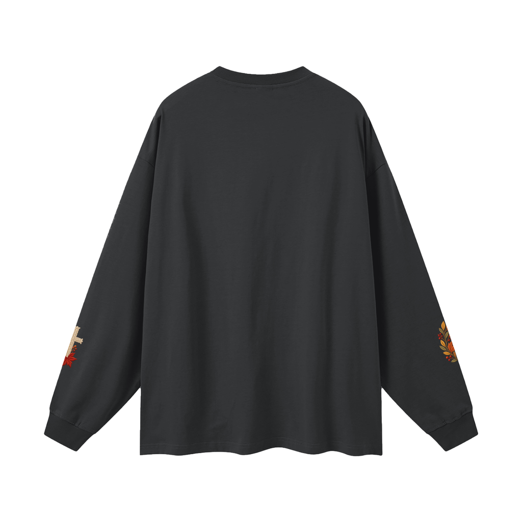 Fall for Jesus — He Never Leaves | Women’s Christian Fall Sweatshirt