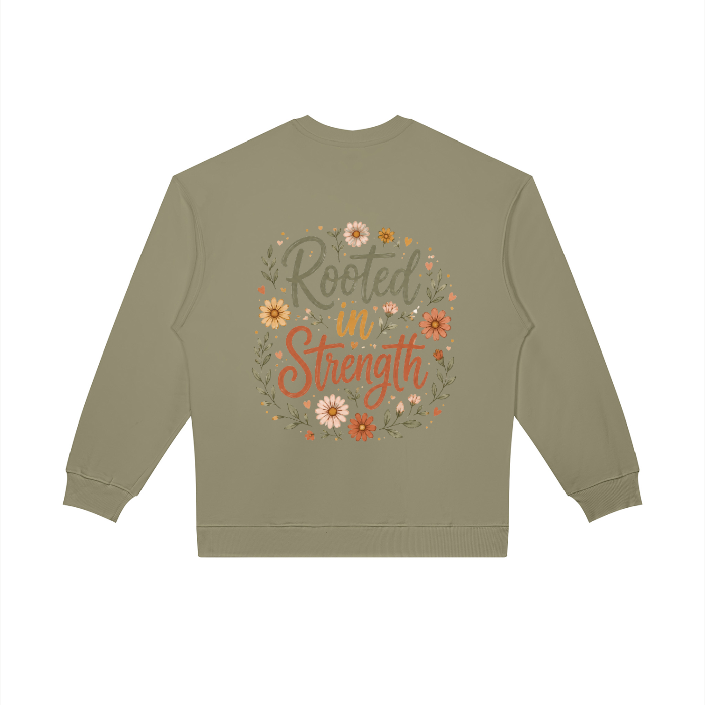 Rooted in Strength Women’s Crewneck | Christian Floral Sweatshirt
