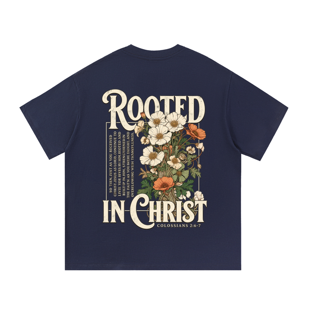 Rooted in Christ | Vintage Floral Christian Tee