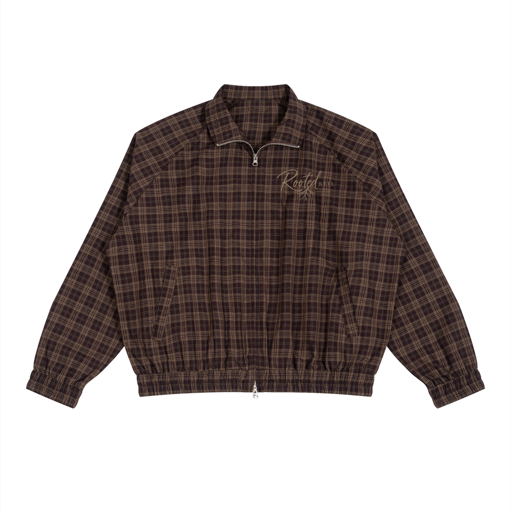 Rooted in Him Plaid Jacket | Christian Unisex Zip-Up Jacket